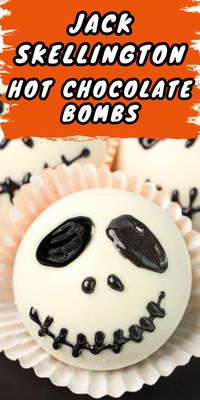 Make these fun Nightmare Before Christmas hot chocolate bombs for a fun Jack Skellington treat.