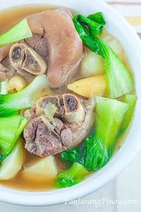 Nilagang Pata Recipe (Boiled Pork Hock Soup) - Panlasang Pinoy