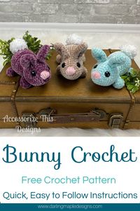 Create an adorable Bunny with Darling Maple Designs free crochet pattern! This easy to follow pattern requires minimal sewing and is so quick and fun to make – you’ll be finished before you know it! With this pattern, you can create a unique and beautiful Bunny that’s perfect for playtime or as a gift. Follow us for more free crochet patterns and to stay up to date on our latest products!