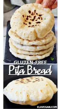 Gluten-Free Pita Bread Recipe | Easy Flatbread Recipe - Elavegan