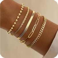 This Set Of Women's Multilayered Gold Bracelets Includes Five Stylish Pieces, Perfect For Enhancing Any Outfit. Ideal For Holidays Like Christmas, Mother's Day, And Valentine's Day, As Well As Birthdays, These Bracelets Make A Beautiful And Thoughtful Gift For Any Occasion.