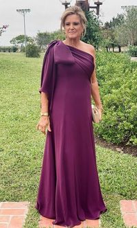 Elegant Buygundy One Shoulder Mother Of the Bride/Groom Dress Evening Formal Dress  sold by Wedding store. Shop more products from Wedding store on Storenvy, the home of independent small businesses all over the world.