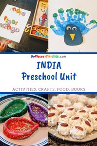 Learn about India with your preschooler!  Crafts and activities to enjoy from home.