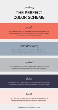 Your Business Helper | Creating Your Brand | 5 Steps to Create the Perfect Colour Palette for Your Brand [Infographic] www.BlackWhiteBusinessHelper.com can help you create that lasting impression! Schedule a Consult in person or on the phone!