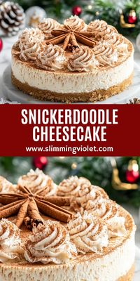 Whip up snickerdoodle cheesecake, a rich and creamy dessert that blends the classic flavors of snickerdoodle cookies with a smooth cheesecake base. This festive treat is perfect for holiday gatherings and offers a comforting taste that everyone will love. Save this pin and check out the recipe for a cheesecake that’s both indulgent and festive!