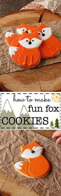 How to Make Fun Little Fox Cookies with Video