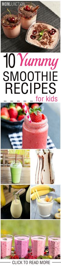 10 Yummy Smoothie Recipes You Must Try For Your Kids: Kids are attracted by the colors of smoothies, so your picky eater will not hesitate in having one.Here are some smoothie recipes which you can try. Have a look