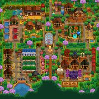 stardew valley four corner farm year 15 spring #stardew #stardewvalley #stardewvalleyfarminspo #stardewvalleyfourcorner