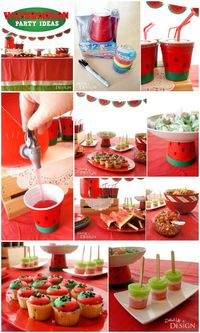 Watermelon Party Ideas - clever DIY watermelon craft & party ideas.