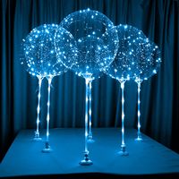 6pc-blue LED Clear Balloons for Table Tops Kit No Helium Required-light Blue Themed Parties, Blue Birthday Parties - Etsy