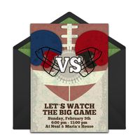 Check out this FREE football-themed invitation, featuring New England vs. Atlanta. It's perfect for a football party. Browse the collection and personalize your favorite football invitation today!