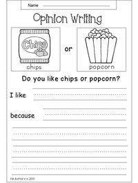 Free Opinion Worksheet - kindermomma.com