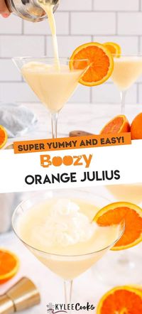 Get your drink on with this yummy Orange Creamsicle Martini. An adult version of an Orange Julius, and sooo darn good!