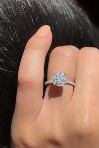 simple engagement rings pave band white gold solitaire bridal ring