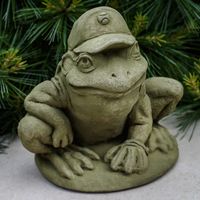 Campania International Baseball Frog Cast Stone Garden Statue - A-516-AL