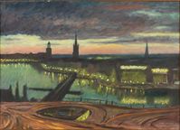 Oskar Bergman | Stockholmskväll (1944) | MutualArt