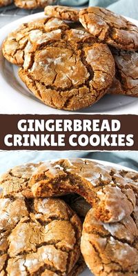 BEST GINGERBREAD CRINKLE COOKIES RECIPE