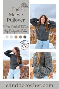 The Maeve Pullover Crochet Pattern - Evelyn And Peter Crochet