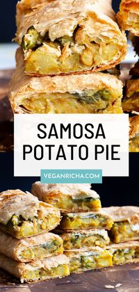 Lovers of Indian flavors need to make this Samosa pie! It's like a giant veggie samosa and has everything we love about Samosas…but comes in giant pie form! This is a great savory pie perfect for the holidays but also makes for great party food.