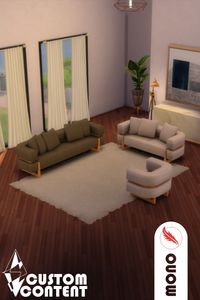 A modern sofa set I made for Sims 4. Download ts4cc sofa set.