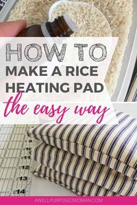 Learn how to make a DIY Microwavable Heating Pad with this step by step tutorial. I have tried a lot of different tutorials, and I have found this way to be the easiest way to make a DIY microwavable heating pads. Heating pads can be used as a comforting way to soothe aches and pains. #diyheatingpad #microwavableheatingpad #heatingpad #riceheatingpad