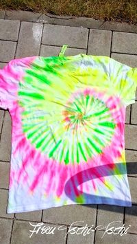 DIY neon tie dyed shirt