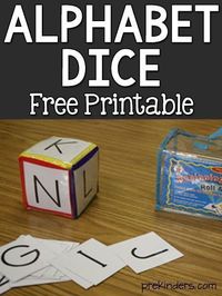 These alphabet dice games from PreKinders can be used at large group or small group for practicing letter identification. This is a fun learning activity you can do with your preschool or pre-k class. Check out these fun games and get a free printable!