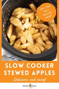 You won't find a more comforting autumn dessert than these slow cooker stewed apples made with deliciously tart Bramley apples.