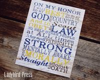 Printable Boy Scout Oath Print- Blue and Gold Banquet - Scout Oath - Sign - Pack Meetings - Eagle Scout -Gift - PDF - Instant Download  Wouldnt the