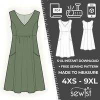 S-M-L-XL or Made to Measure Sewing Pattern PDF Download - - - - - - - - - - - - -  This pattern is available for instant download in S, L, M and XL sizes as PDF files in A4 format. This choice of sizes was made to simplify ready-to-wear production for individual sewists, ateliers and garment industry.  - - - - - - - - - - - - -  MADE TO MEASURE pattern is also included in the offer. After purchase, we'll send you a gift certificate that you can use online to get this pattern in your size. - - -