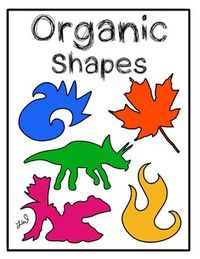 Hand-drawn visual featuring examples of organic shapes.