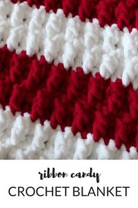 Candy Stripe Crochet Blanket