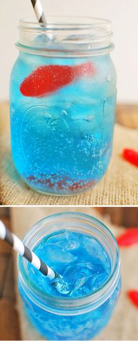 Ocean Water ~ Sonic copycat drink recipe. Such fun for kids at summer parties! | by FakeGinger.com