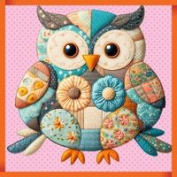 Solve PATCHWORK OWL jigsaw puzzle online with 600 pieces