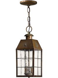 Nantucket Hanging Porch Light With Clear Seedy Glass | House of Antique Hardware