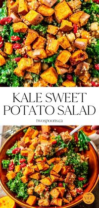 Kale Sweet Potato Salad - Healthy Vegan Recipe - TWO SPOONS