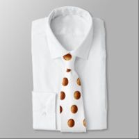 Orange And White #Basketball Pattern Mens Silky #Tie