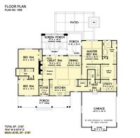 First floor of The Ashbry house plan 1506.