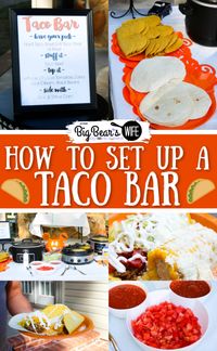 How to set up for a Taco Bar - Looking to set up a Build Your Own Taco Bar for a party or for a fun family dinner? You've come to the right place! In this post I'll show you how to set up a taco bar for a party and give you some ideas for side items as well!