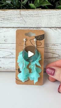 Polymer Clay Cutters on Instagram: "I hope you find this idea helpful. If so, please, save, share or comment. ❤️ Let me know if you have any questions. Items used from our website:
- Petals #03 in size 0.76” 
- perpendicular ear wires 
- 5mm silver-plated jump rings
- Chameleon No 3 pigment"