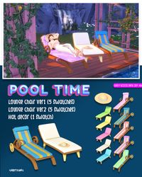 Pool Time Lounger CC by SNOOTYSIMS | Patreon