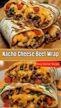 Indulge in our Delicious Nacho Cheese Beef Wrap Recipe! This easy-to-make meal packs bold flavors with tender beef, zesty nacho cheese, and fresh veggies, all wrapped up for a delightful bite. Perfect for busy weeknights or gatherings! Save this pin and try it today for a tasty twist on dinner that everyone will enjoy!