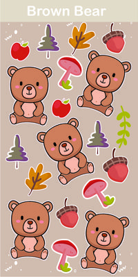 💙 Brown Bear Sticker Sheet 🐻 🌿All of my products are fully handmade 🌿Waterproof, sealed with laminate. Full set of ~19 stickers. 🌿Decorative stickers, perfect for Bullet Journals, 🌿Planners and Scrapbooks of all sizes! 🌿Please message me if you have any questions, let me know ♥ 💙I hope you are satisfied with my products. ⭐ All of my products are fully handmade - from illustrating to producing and shipping.