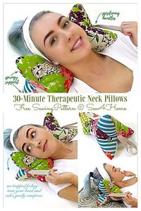 30-Minute Fabric Therapeutic Neck Pillows Free Sewing Pattern | Fabric Art DIY