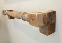 Recycled spindle into towel bar