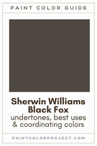 Looking for the perfect black paint color for your home? Let’s talk about Sherwin Williams Black Fox and if it might be right for your home!