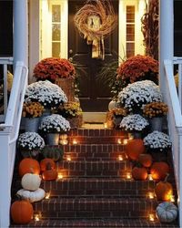 ✔63 Elegant Decorating The Porch For Fall For Your Home #fall #decor #porchdecor #porch #homedecor | Glebemines.com