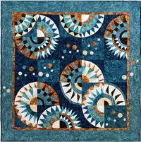 Nirvana Summer on the Delta - 62" x 62" Quilt Kit From Hoffman Fabrics, Pattern by Material Girlfriends. This stunning, bold quilt includes Patterns and Fabric for the Quilt Top. Free Shipping via USPS Ground Advantage.