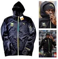 Puma JAMAICA PRO ELITE RIDDIM Full Zip 2012 Olympic Games Hoodie Athlete Only Issue Running Jacket Men's.  Please visit our UNIQUE SPORTSWEAR SHOP (Amazon Store) for many more rare sportswear items at fantastic prices!