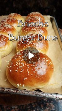 Shereen Pavlides on Instagram: "Brioche Burger Buns. Full, written recipe in my cookbook, “Cooking with Shereen, RockStar Dinners,” pg. 143"